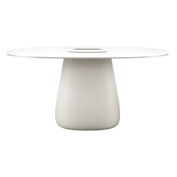 Qeeboo - Cobble Table 160 HPL Bucket - White Warm - Qeeboo Table by Elisa Giovannoni - Furnishing - Home