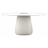 Qeeboo - Cobble Table 160 HPL Bucket - White Warm - Qeeboo Table by Elisa Giovannoni - Furnishing - Home