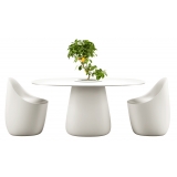 Qeeboo - Cobble Table 160 HPL Bucket - White Warm - Qeeboo Table by Elisa Giovannoni - Furnishing - Home