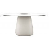 Qeeboo - Cobble Table 160 HPL Bucket - Warm White Black Stratified - Qeeboo Table by Elisa Giovannoni - Furnishing - Home