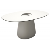 Qeeboo - Cobble Table 160 HPL Bucket - Warm White Black Stratified - Qeeboo Table by Elisa Giovannoni - Furnishing - Home