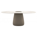 Qeeboo - Cobble Table 190 cm Stoneware Bucket - Ivory - Tavolo Qeeboo by Elisa Giovannoni - Arredo - Casa