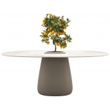 Qeeboo - Cobble Table 190 cm Stoneware Bucket - Ivory - Qeeboo Table by Elisa Giovannoni - Furnishing - Home