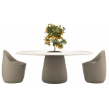 Qeeboo - Cobble Table 190 cm Stoneware Bucket - Ivory - Tavolo Qeeboo by Elisa Giovannoni - Arredo - Casa