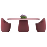 Qeeboo - Cobble Table 190 HPL Bucket - Indian Red - Qeeboo Table by Elisa Giovannoni - Furnishing - Home