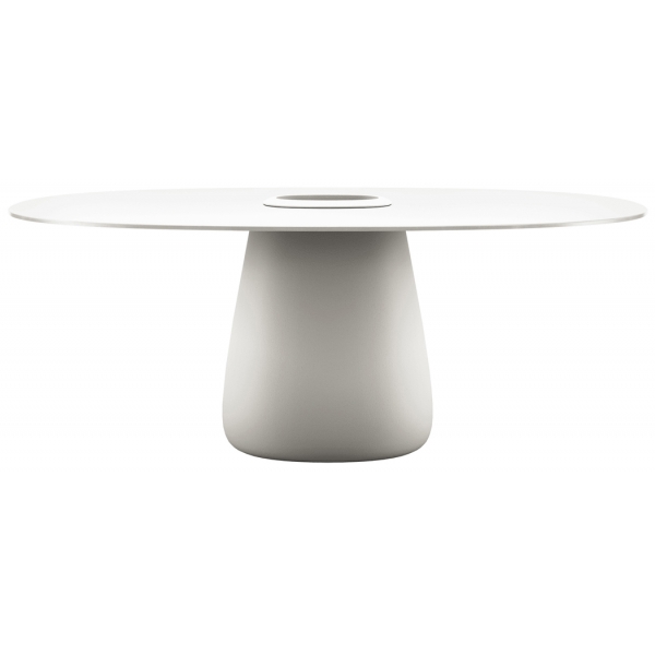 Qeeboo - Cobble Table 190 HPL Bucket - White Warm - Qeeboo Table by Elisa Giovannoni - Furnishing - Home