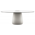 Qeeboo - Cobble Table 190 HPL Bucket - White Warm Black Stratified - Qeeboo Table by Elisa Giovannoni - Furnishing - Home