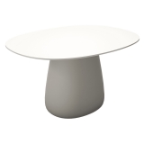 Qeeboo - Cobble Table Top 135 cm HPL - White Warm - Qeeboo Table by Elisa Giovannoni - Furnishing - Home