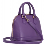 Avvenice - Imperium - Borsa in Pelle Premium - Viola - Handmade in Italy - Exclusive Luxury Collection