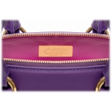 Avvenice - Imperium - Borsa in Pelle Premium - Viola - Handmade in Italy - Exclusive Luxury Collection