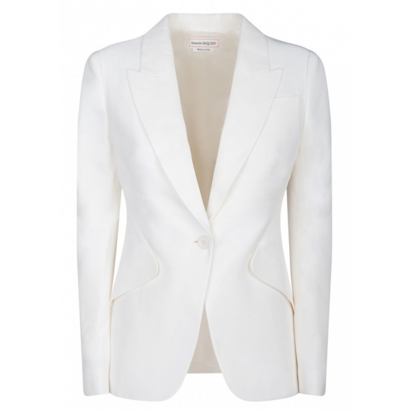 Alexander McQueen - Blazer Monopetto - Bianco - Alexander McQueen Exclusive Luxury Collection