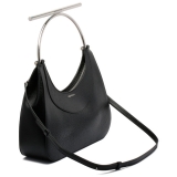 Alexander McQueen - Borsa a Tracolla in Pelle di Agnello Pieno Fiore Nera - Nero - Alexander McQueen Exclusive Luxury Collection