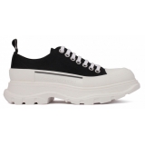 Alexander McQueen - Flatform Sneakers - Black White - Alexander McQueen Exclusive Luxury Collection