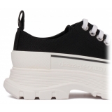 Alexander McQueen - Flatform Sneakers - Black White - Alexander McQueen Exclusive Luxury Collection