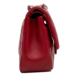 Chanel Vintage - Jumbo Classic Lambskin Double Flap - Rosso - Borsa in Pelle e Agnello - Alta Qualità Luxury