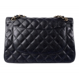 Chanel Vintage - Jumbo Classic Lambskin Double Flap - Black - Leather and Lambskin Handbag - Luxury High Quality