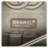 Chanel Vintage - Medium Classic Metallic Caviar Double Flap - Gray - Leather and Lambskin Handbag - Luxury High Quality