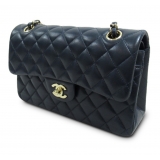 Chanel Vintage - Medium Classic Lambskin Double Flap - Blu - Borsa in Pelle e Agnello - Alta Qualità Luxury