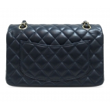 Chanel Vintage - Medium Classic Lambskin Double Flap - Blu - Borsa in Pelle e Agnello - Alta Qualità Luxury