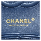 Chanel Vintage - Medium Classic Lambskin Double Flap - Blu - Borsa in Pelle e Agnello - Alta Qualità Luxury