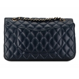 Chanel Vintage - Medium Classic Caviar Double Flap - Blu - Borsa in Pelle e Agnello - Alta Qualità Luxury