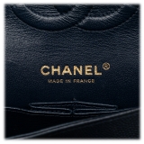 Chanel Vintage - Medium Classic Caviar Double Flap - Blu - Borsa in Pelle e Agnello - Alta Qualità Luxury