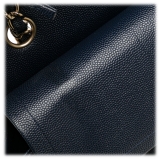 Chanel Vintage - Medium Classic Caviar Double Flap - Blu - Borsa in Pelle e Agnello - Alta Qualità Luxury