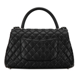 Chanel Vintage - Small Caviar Coco Top Handle Bag - Black - Leather and Lambskin Handbag - Luxury High Quality