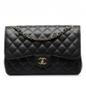 Chanel Vintage - Jumbo Classic Caviar Double Flap - Nera - Borsa in Pelle e Agnello - Alta Qualità Luxury