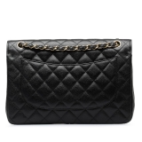 Chanel Vintage - Jumbo Classic Caviar Double Flap - Black - Leather and Lambskin Handbag - Luxury High Quality