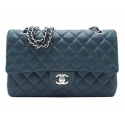 Chanel Vintage - Medium Classic Caviar Double Flap - Blu - Borsa in Pelle e Agnello - Alta Qualità Luxury