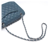 Chanel Vintage - Medium Classic Caviar Double Flap - Blu - Borsa in Pelle e Agnello - Alta Qualità Luxury