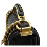 Chanel Vintage - Small Lambskin Boy Top Handle - Black - Leather and Lambskin Handbag - Luxury High Quality