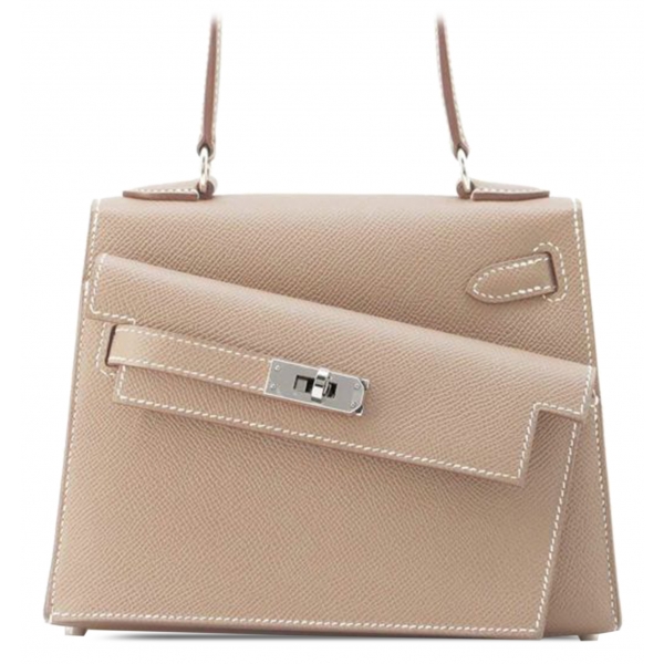 Hermès Vintage - Epsom Kelly en Desordre Sellier 20 - Brown - Leather and Calf Handbag - Luxury High Quality