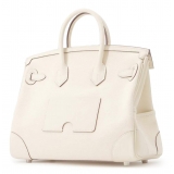 Hermès Vintage - Toile Goeland Swift Cargo Birkin 25 - White - Leather and Calf Handbag - Luxury High Quality