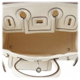 Hermès Vintage - Toile Goeland Swift Cargo Birkin 25 - White - Leather and Calf Handbag - Luxury High Quality