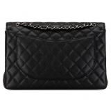 Chanel Vintage - Maxi Classic Caviar Double Flap - Black - Leather and Lambskin Handbag - Luxury High Quality