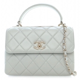 Chanel Vintage - Small Lambskin Trendy CC Flap - Grigia - Borsa in Pelle e Agnello - Alta Qualità Luxury