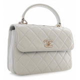 Chanel Vintage - Small Lambskin Trendy CC Flap - Gray - Leather and Lambskin Handbag - Luxury High Quality