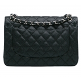 Chanel Vintage - Jumbo Classic Caviar Double Flap - Black - Leather and Lambskin Handbag - Luxury High Quality