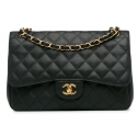 Chanel Vintage - Jumbo Classic Caviar Double Flap - Nera - Borsa in Pelle e Agnello - Alta Qualità Luxury