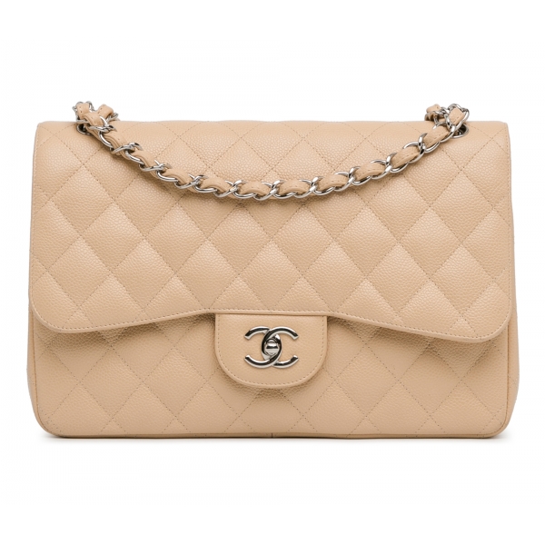 Chanel Vintage - Jumbo Classic Caviar Double Flap - Brown - Leather and Lambskin Handbag - Luxury High Quality