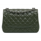 Chanel Vintage - Jumbo Classic Caviar Double Flap - Green - Leather and Lambskin Handbag - Luxury High Quality