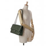 Chanel Vintage - Jumbo Classic Caviar Double Flap - Green - Leather and Lambskin Handbag - Luxury High Quality