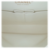 Chanel Vintage - Medium Bi-Stripe Classic Lambskin Double Flap - Bianca - Borsa in Pelle e Agnello - Alta Qualità Luxury