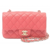 Chanel Vintage - Mini Rectangular Classic Caviar Single Flap - Rosa - Borsa in Pelle e Agnello - Alta Qualità Luxury