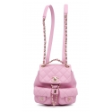 Chanel Vintage - Small Quilted Caviar Duma Pockets Drawstring Backpack - Rosa - Zaino in Pelle e Agnello - Luxury