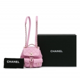 Chanel Vintage - Small Quilted Caviar Duma Pockets Drawstring Backpack - Pink - Leather and Lambskin Handbag - Luxury