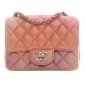 Chanel Vintage - Mini Square Ombre Iridescent Lambskin Flap - Rosa - Borsa in Pelle e Agnello - Alta Qualità Luxury