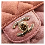 Chanel Vintage - Mini Square Ombre Iridescent Lambskin Flap - Pink - Leather and Lambskin Handbag - Luxury High Quality